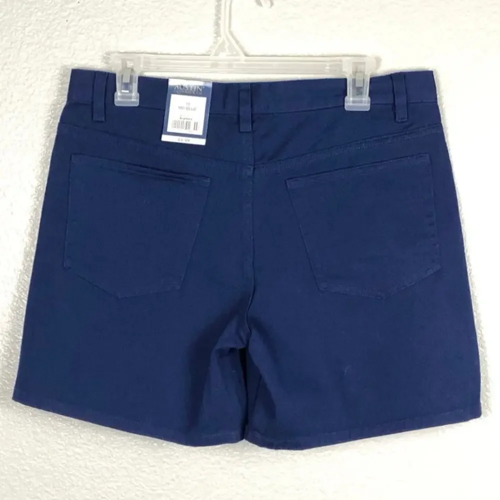 NWT Vintage Austin Women’s Size 10 Dark Blue Navy Mid Length Shorts 100% Cotton